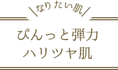 なりたい肌 ぴんっと弾力ハリツヤ肌